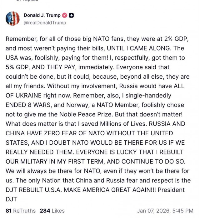 Трамп проснулся и разродился твитом