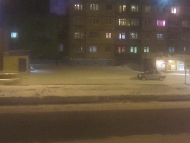Снегопад в Норильске