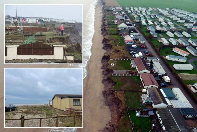 Некогда процветающее место превратилось в город-призрак с заброшенными домами, падающими в море