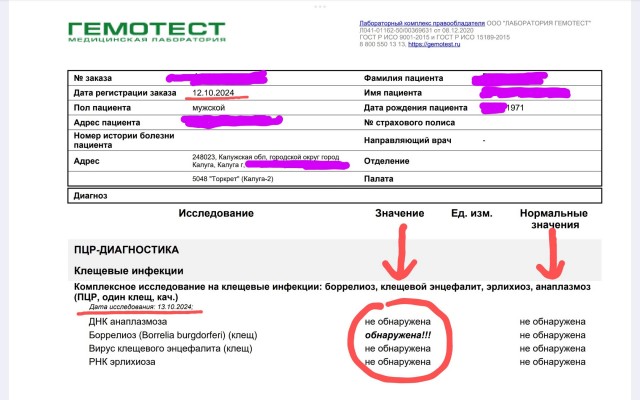 Клещ укусил