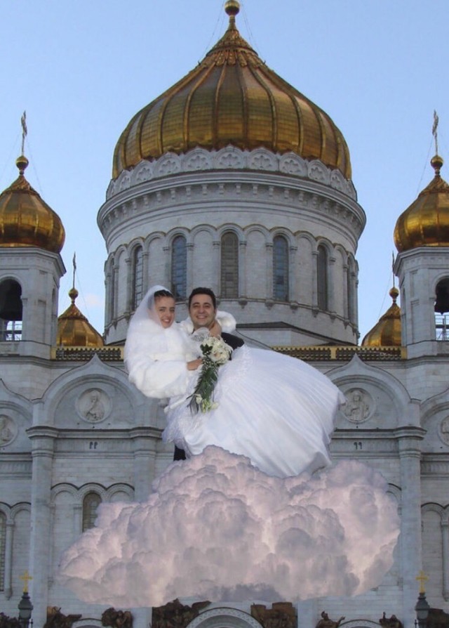 Очень романтичная свадебная фотосессия