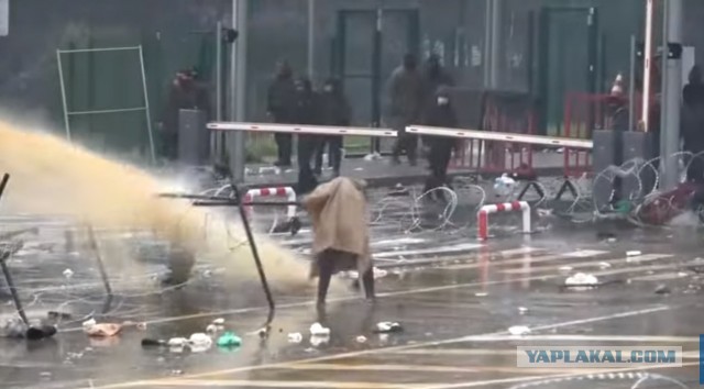 Видео от поляков с погранперехода Брузги
