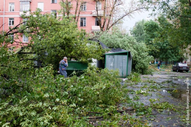 Последствия урагана в Лефортово