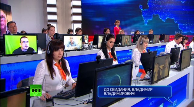 Неожиданные SMS Путину попали в прямой эфир
