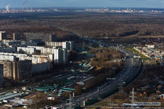 Над МКАД на вертолете
