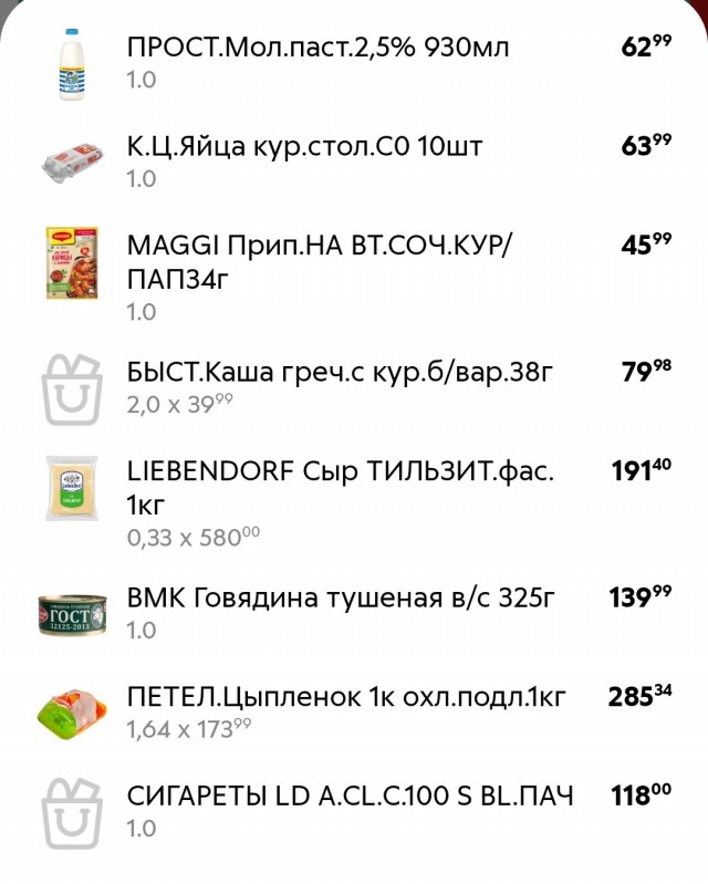 Закупился на 1000 рублей