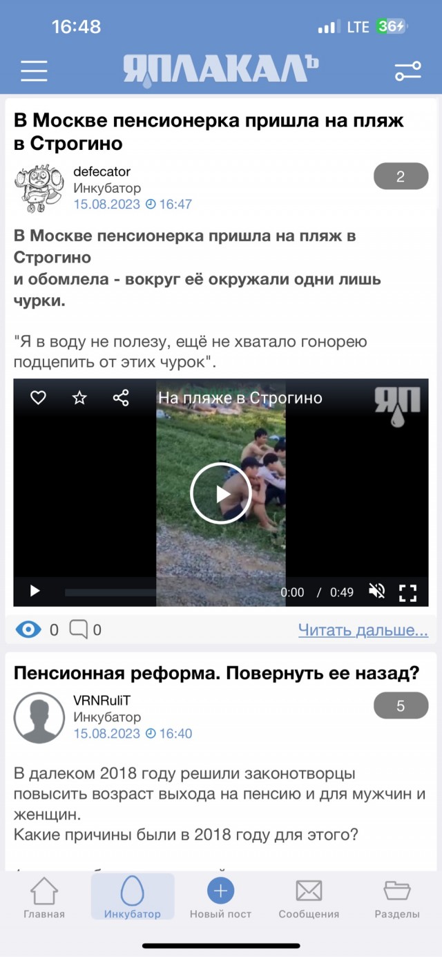 В Москве пенсионерка пришла на пляж в Строгино