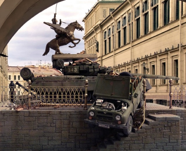 Диорамы различных военных конфликтов