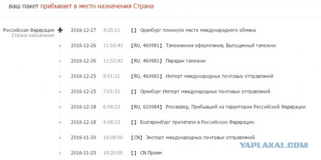 Что с посылками?