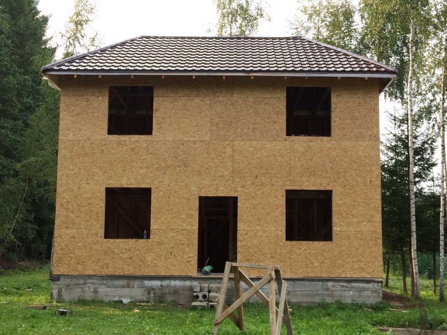 Каркасный дом 200 кв.м в 7 фото.