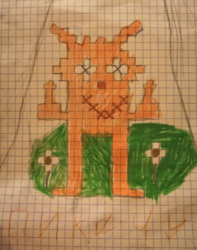 Дочь рисует