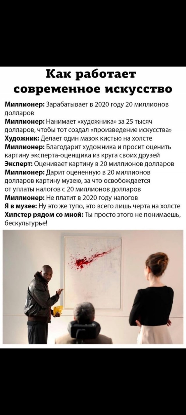 Вандал пририсовал глаза фигурам на картине ученицы Малевича