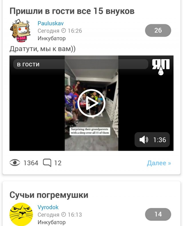 Пришли в гости все 15 внуков