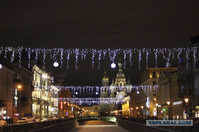 Новогодние огни Питера 2016