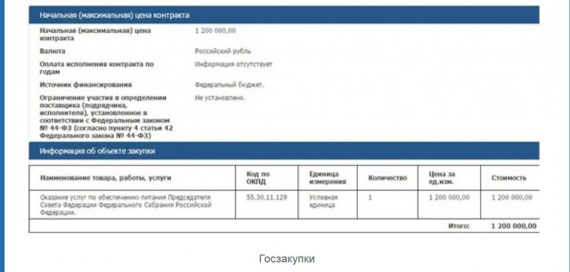 Держитесь! Сколько стоит обед Матвиенко, и кто за это платит?