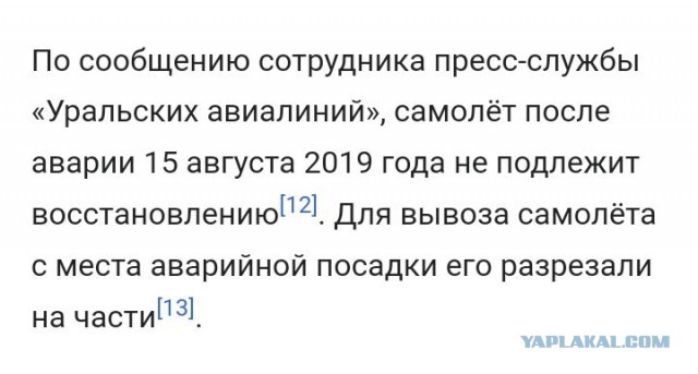 Экипаж посадивший сегодня неисправный самолет на поле, в Новосибирской области