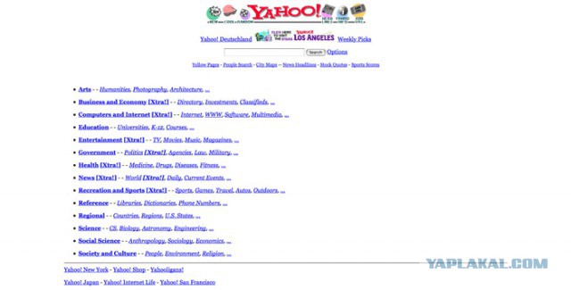Как выглядели наши любимые сайты, когда они только появились (14 фото)