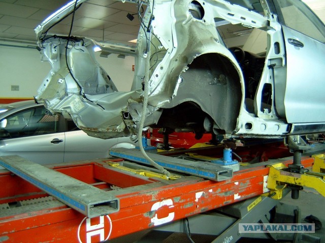 Ремонт автомобиля со сложным перекосом.