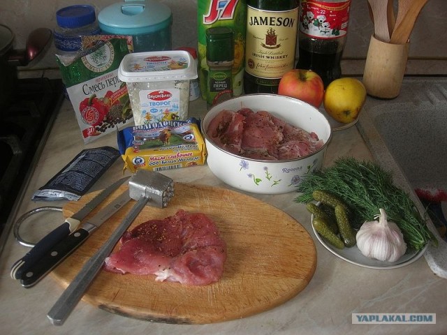 Свиные рулетики с…творогом