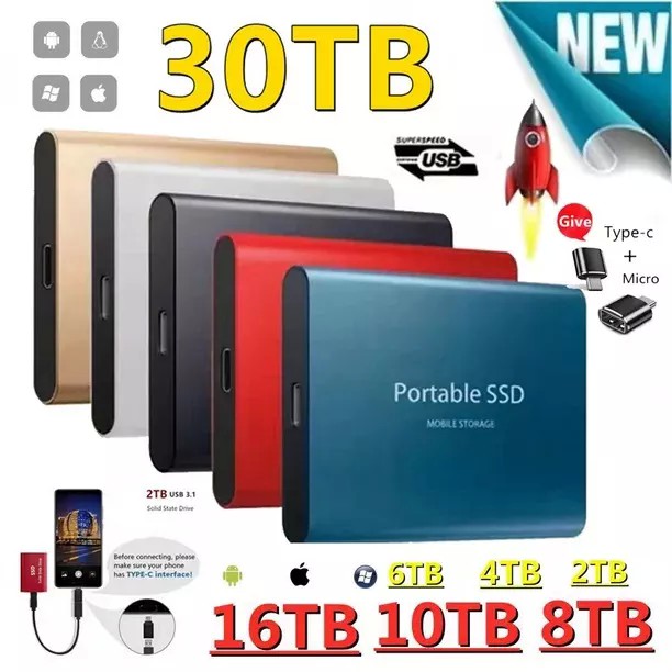 Поддельные внешние SSD-диски на 30 TБ заполонили Aliexpress