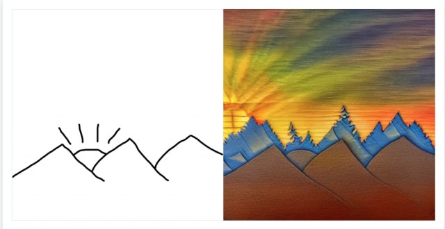 Рисуем набросок, нейросеть создает шедевр