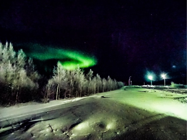 А в Ижевске северное сияние