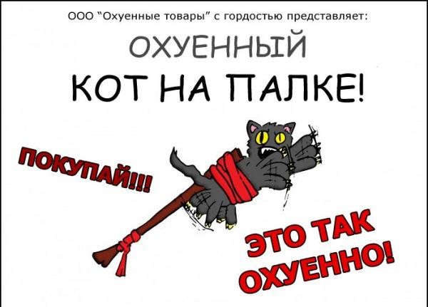 Кот на палке