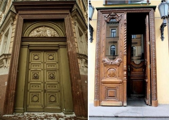 Почему в старых зданиях Питера стоят огромные двери?