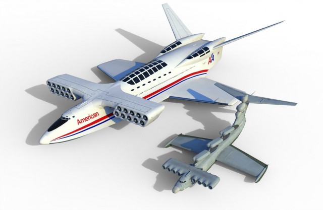 Летающий корабль Aerocon Wingship разрабатывался для перевозки тысяч пассажиров и мог пролететь около 19 312 км