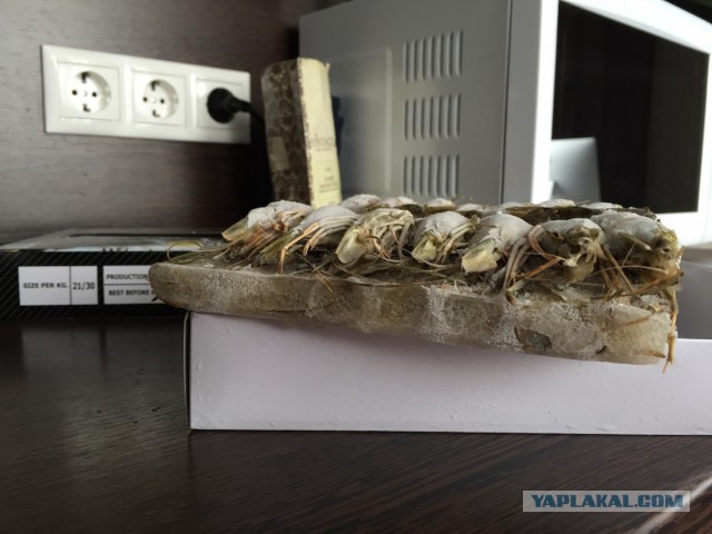 Креветки со льдом