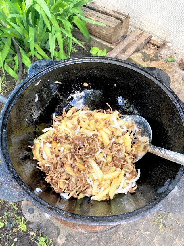 Жареный картофель. Кулинария.