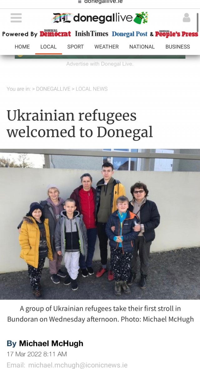 В Ирландию прибыли первые беженцы с Украины