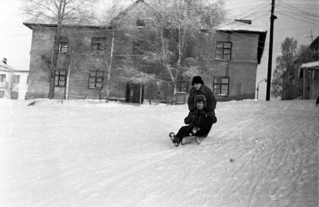 Зимние катания на санках в СССР