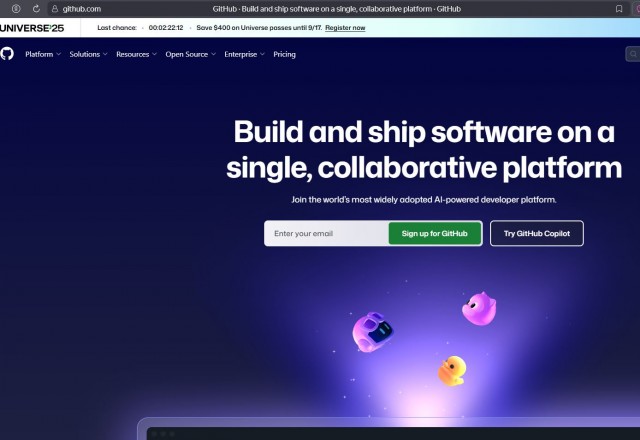 github.com всё или технический сбой?