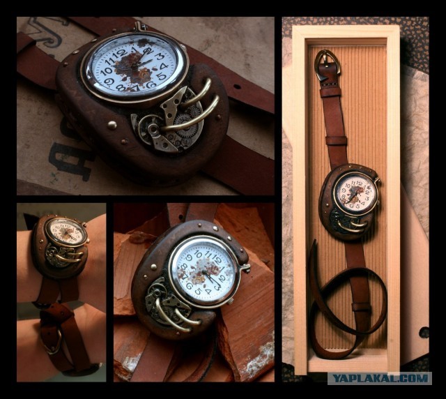 Steampunk'овск часы ручной работы.