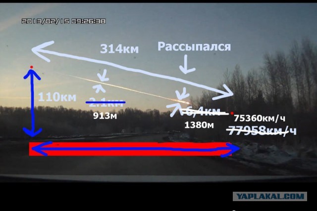 Метеорит в Челябинске, взрыв, самолет, ракета, НЛО или что?