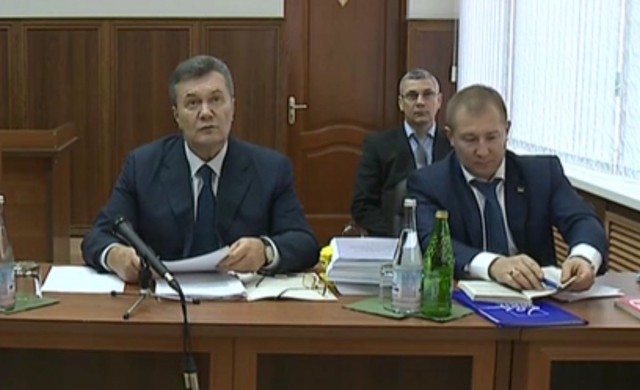 Видеодопрос Януковича по делу о беспорядках в Киеве в феврале 2014