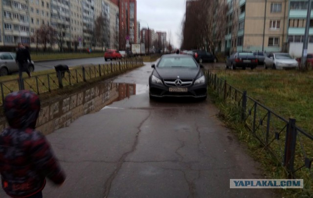 Поставил водитель свой Mercedes.... обходите его по воде....