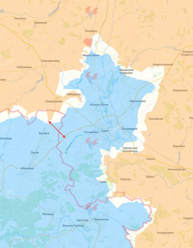 ВС РФ осталось 11 километров до полного окружения Суджи в Курской области