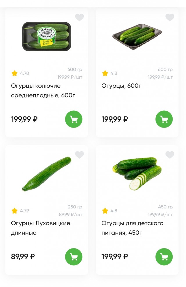 Огурцы дороже мяса
