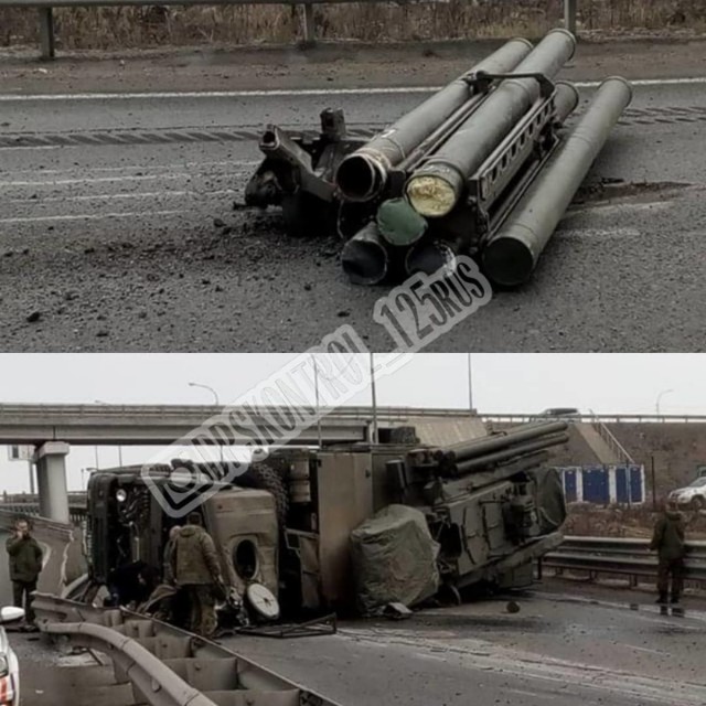 Во Владивостоке перевернулся ЗРПК «Панцирь-С»