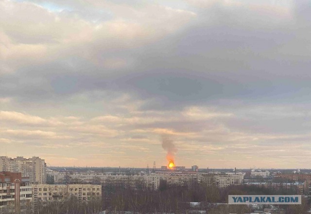 В Ленинградской области взорвался газопровод. Пламя видно из Петербурга
