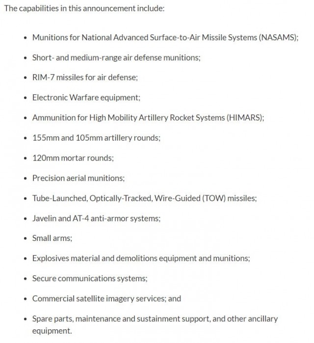 Пентагон объявил о новом пакете помощи для Украины