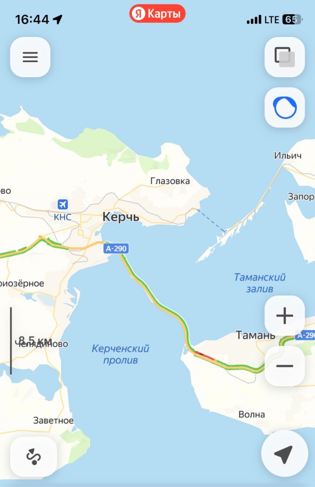 Движение автотранспорта по Крымскому мосту временно перекрыли