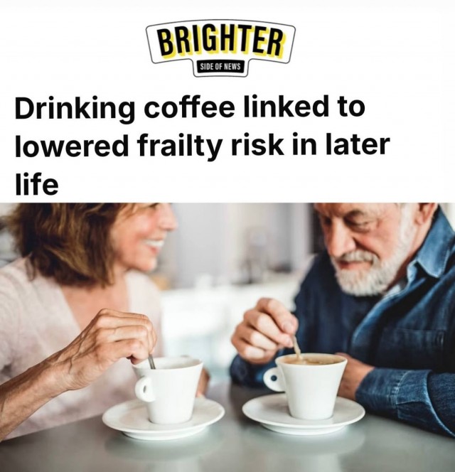 Кофе по утрам спасает от слабоумия в старости.