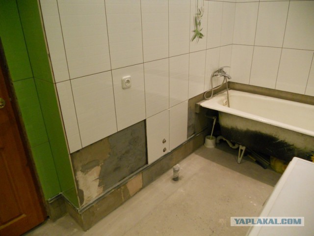 Ремонт в ванной комнате.