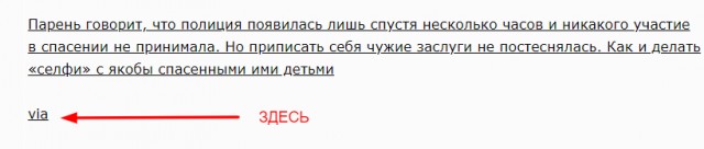 Полиция приписала себе спасение трех детей