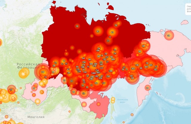 Ужасные пожары на Дальнем Востоке