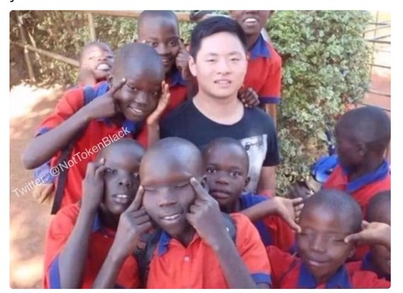 Приехал такой помочь голодающим в Эфиопии