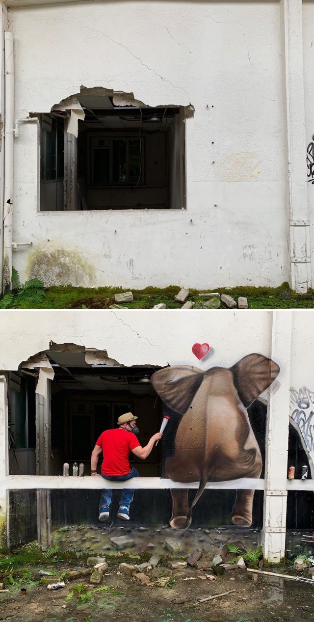 Художник создает невероятно реальные 3D граффити, от которых захватывает дух
